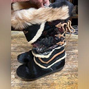 Vintage Tecnica Apres Ski boots Fur Sheepskin sz EU 38 or 7-7.5